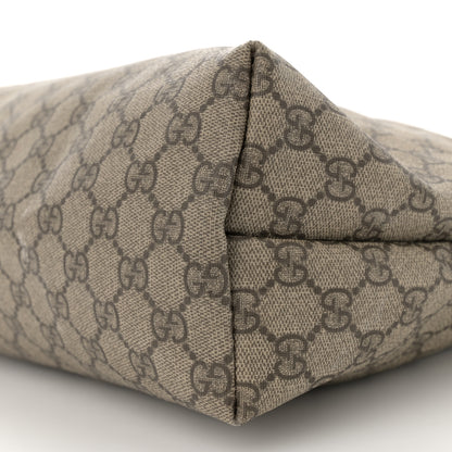 Gucci GG Supreme Monogram Medium Zippered Shopping Tote Dark Brown 10 of 18