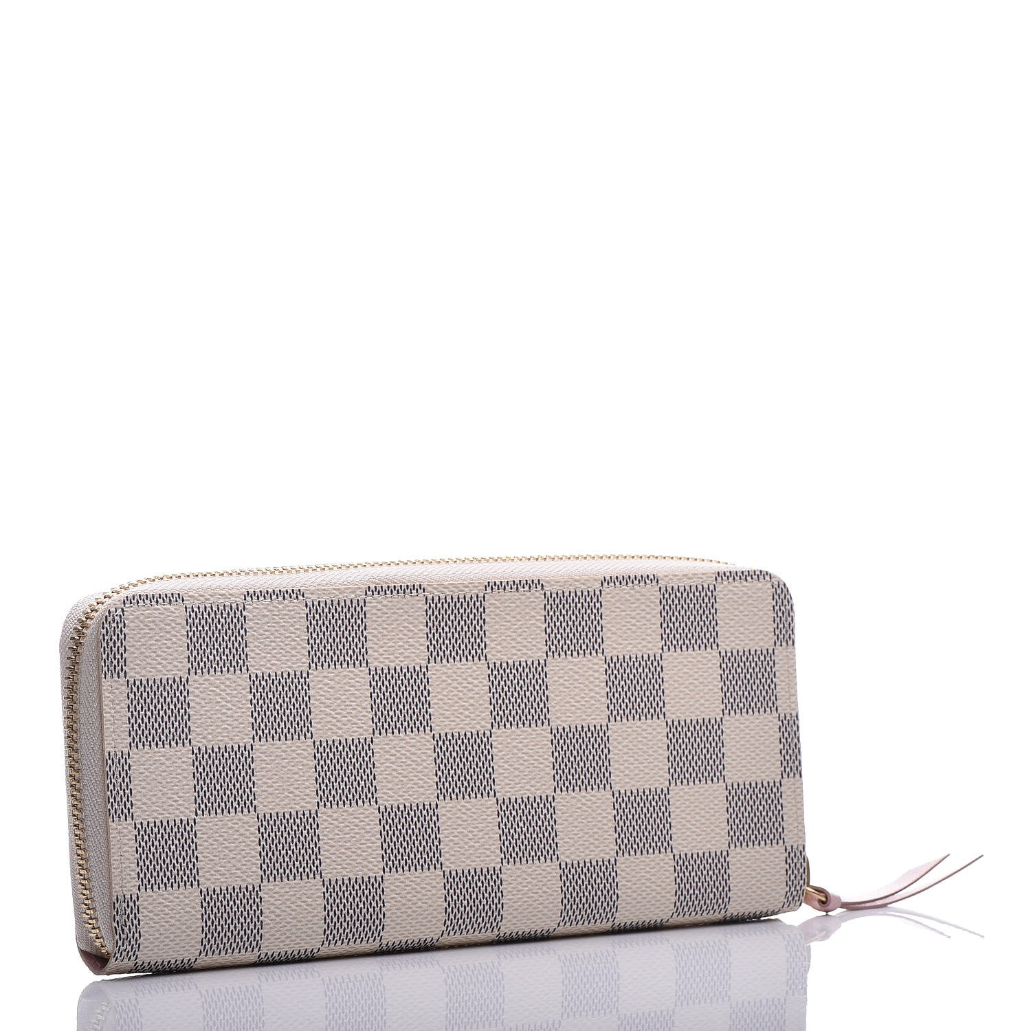 Louis Vuitton Damier Azur Clemence Wallet Rose Ballerine 3 of 8