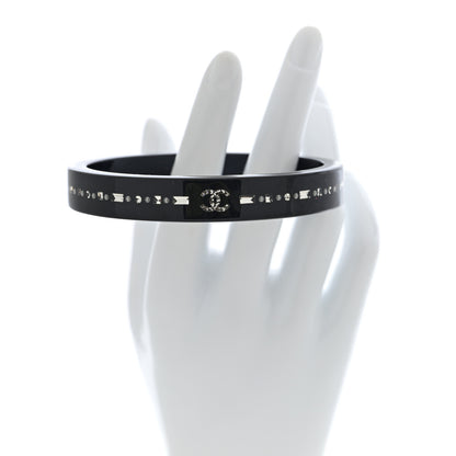 Chanel Resin Crystal CC Bangle Black 2 of 4