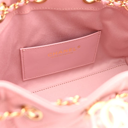 Chanel Caviar Quilted Mini Chanel 25 Handbag Pink 6 of 11