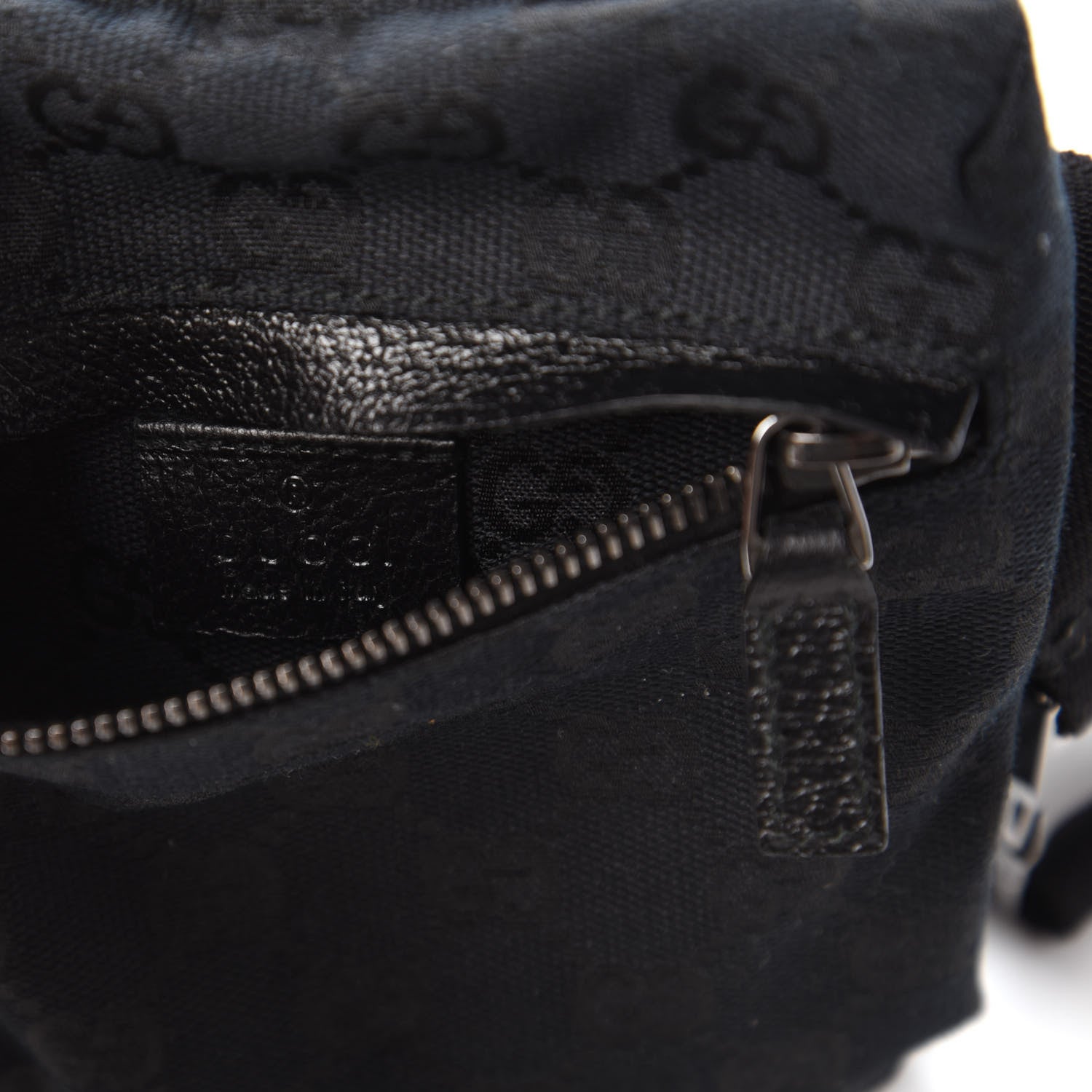 Gucci GG Monogram Double Pocket Belt Bag Black 8 of 11