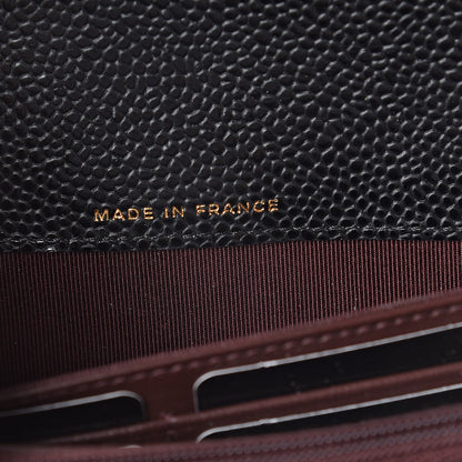 Chanel Caviar Quilted Large Gusset Flap Wallet Black 5 of 7