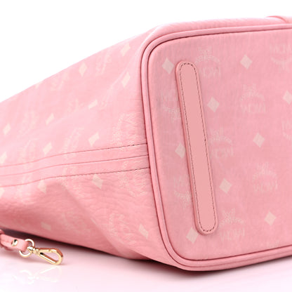 MCM Visetos Medium Liz Reversible Shopper Tote Blossom Pink 6 of 13