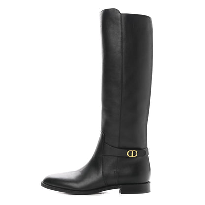 Christian Dior Soft Calfskin Empreinte High Boot 35.5 Black 1 of 9
