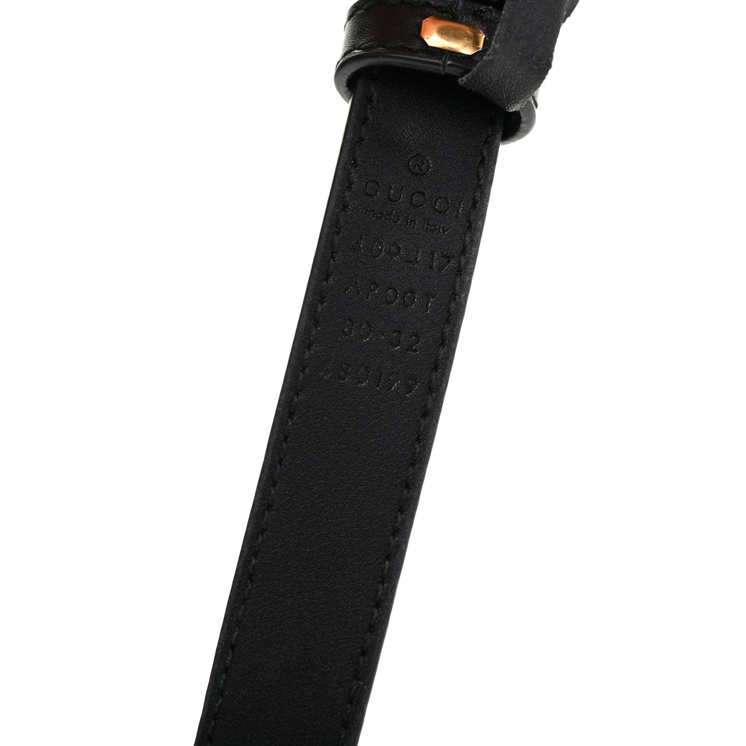 Gucci Calfskin Double G 20mm Belt 80 32 Black 3 of 4