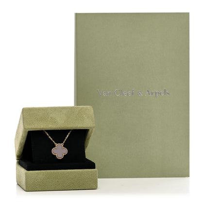 Van Cleef & Arpels 18K Yellow Gold Carnelian Vintage Alhambra Pendant Necklace 5 of 5