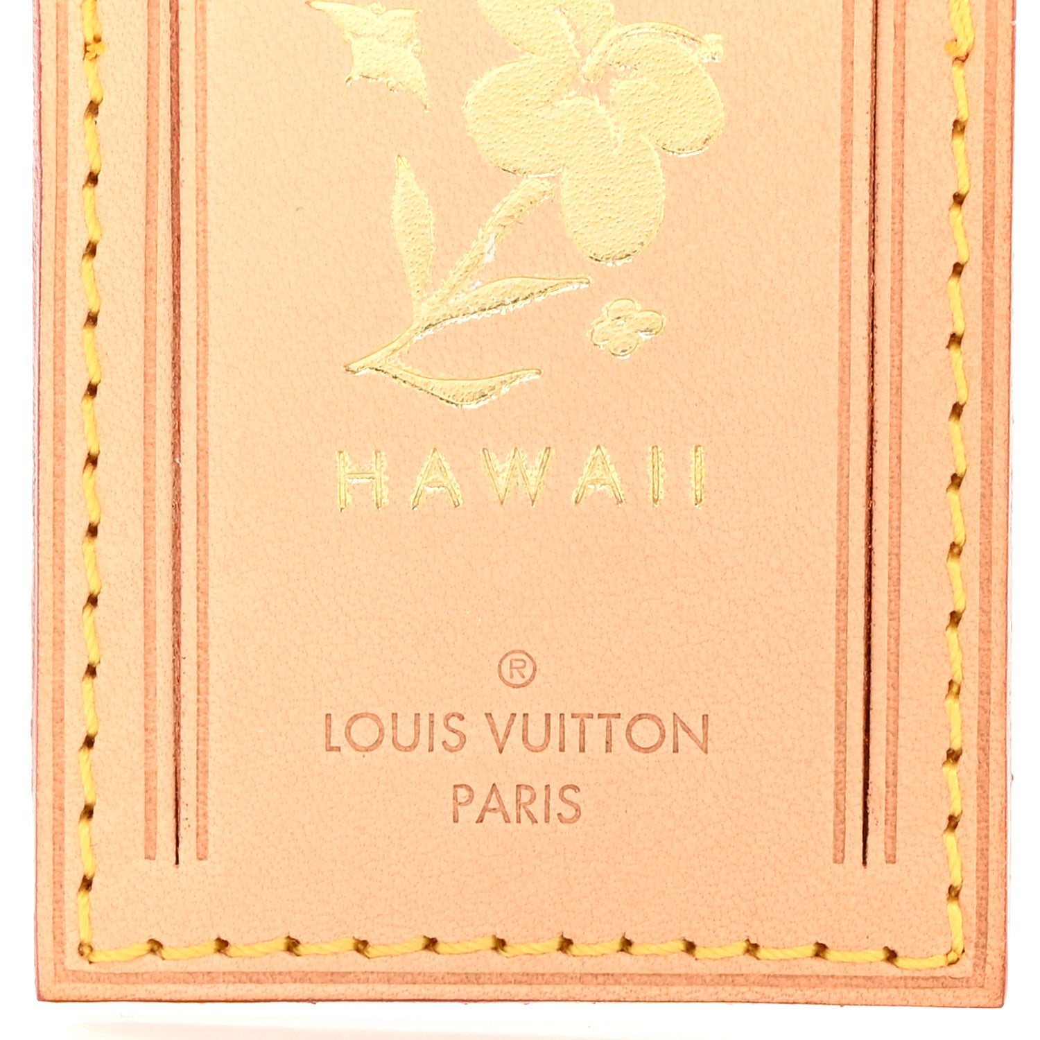 Louis Vuitton LOUIS VUITTON Vachetta Hawaii Luggage Tag 3 of 5
