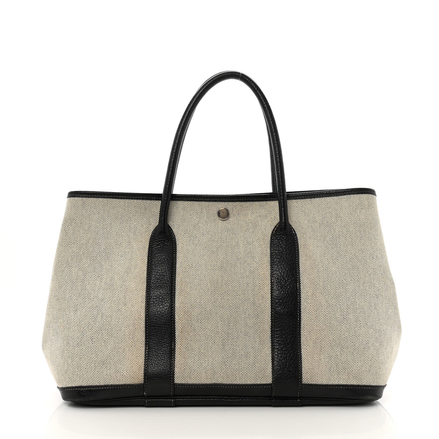Hermes Toile Buffle Skipper Garden Party 36 MM Tote Black 1 of 15