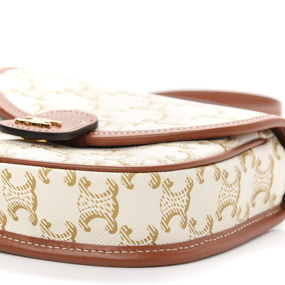 Celine Triomphe Canvas Calfskin Mini Besace Bag White 9 of 9
