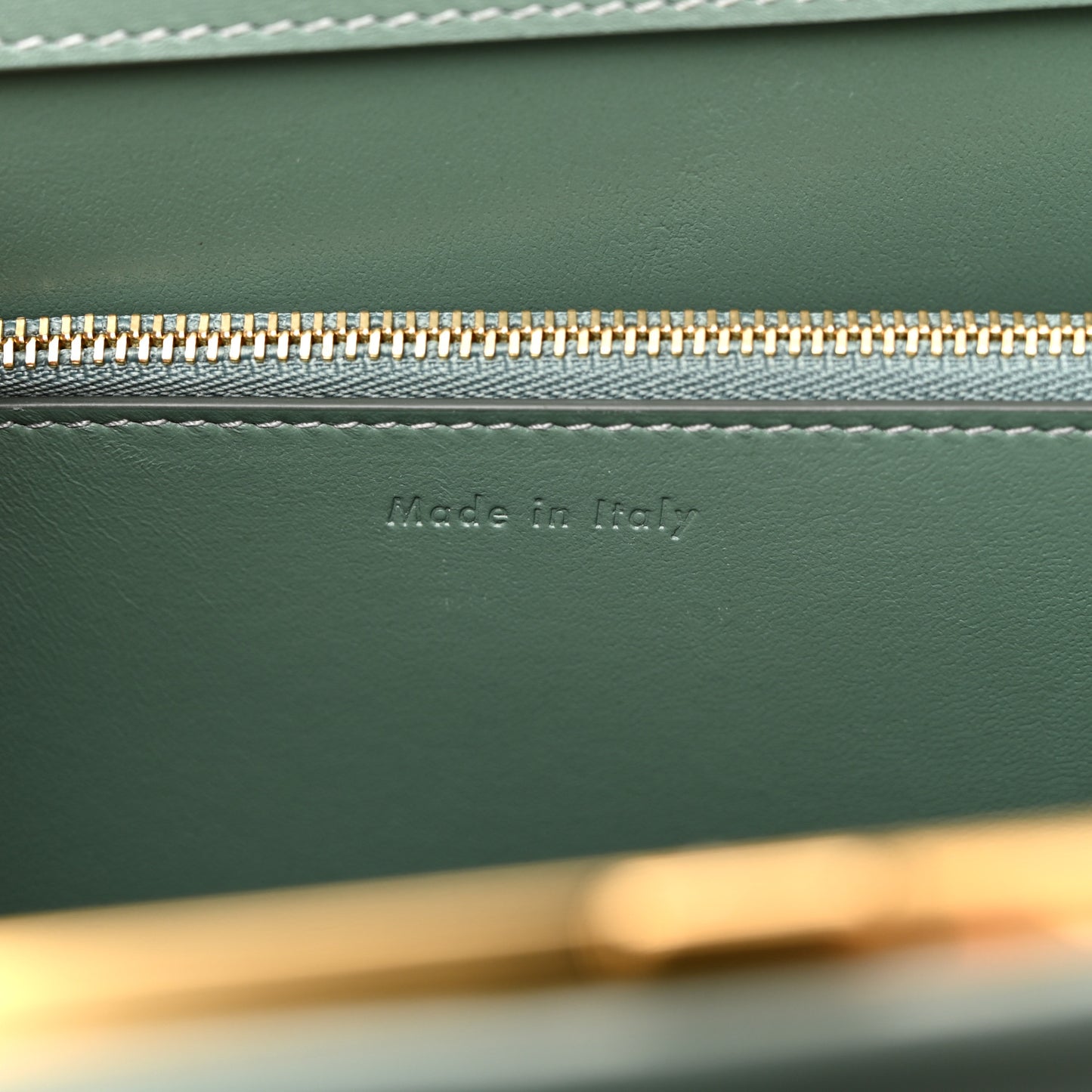 Box Calfskin Medium Clasp Bag Light Green