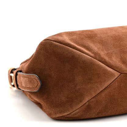 Prada Scamosciato Suede Medium Aimee Shoulder Bag Cacao 9 of 10