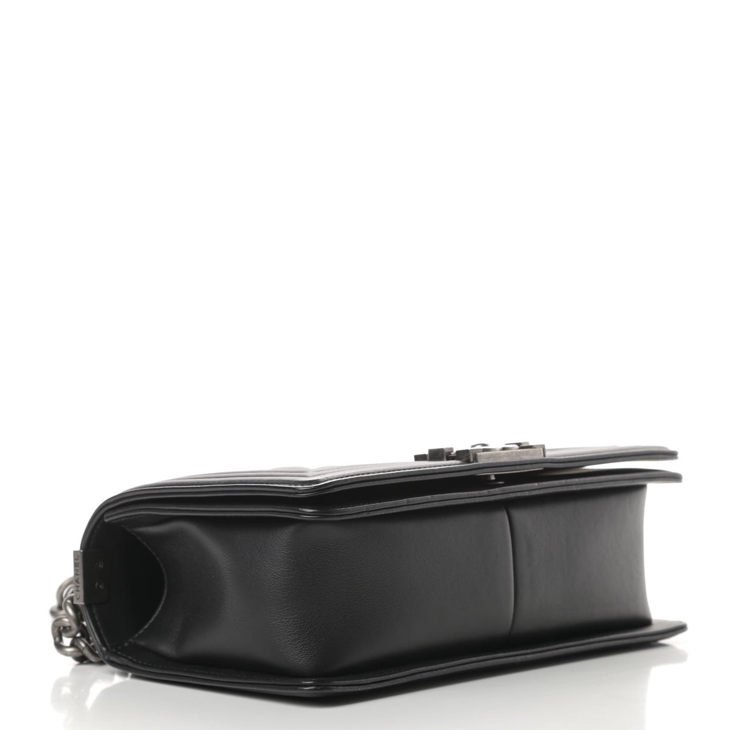 Calfskin Quilted Medium Boy Flap Black