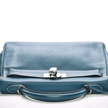 Hermes Taurillon Clemence Kelly Retourne 32 Blue Jean 18 of 40