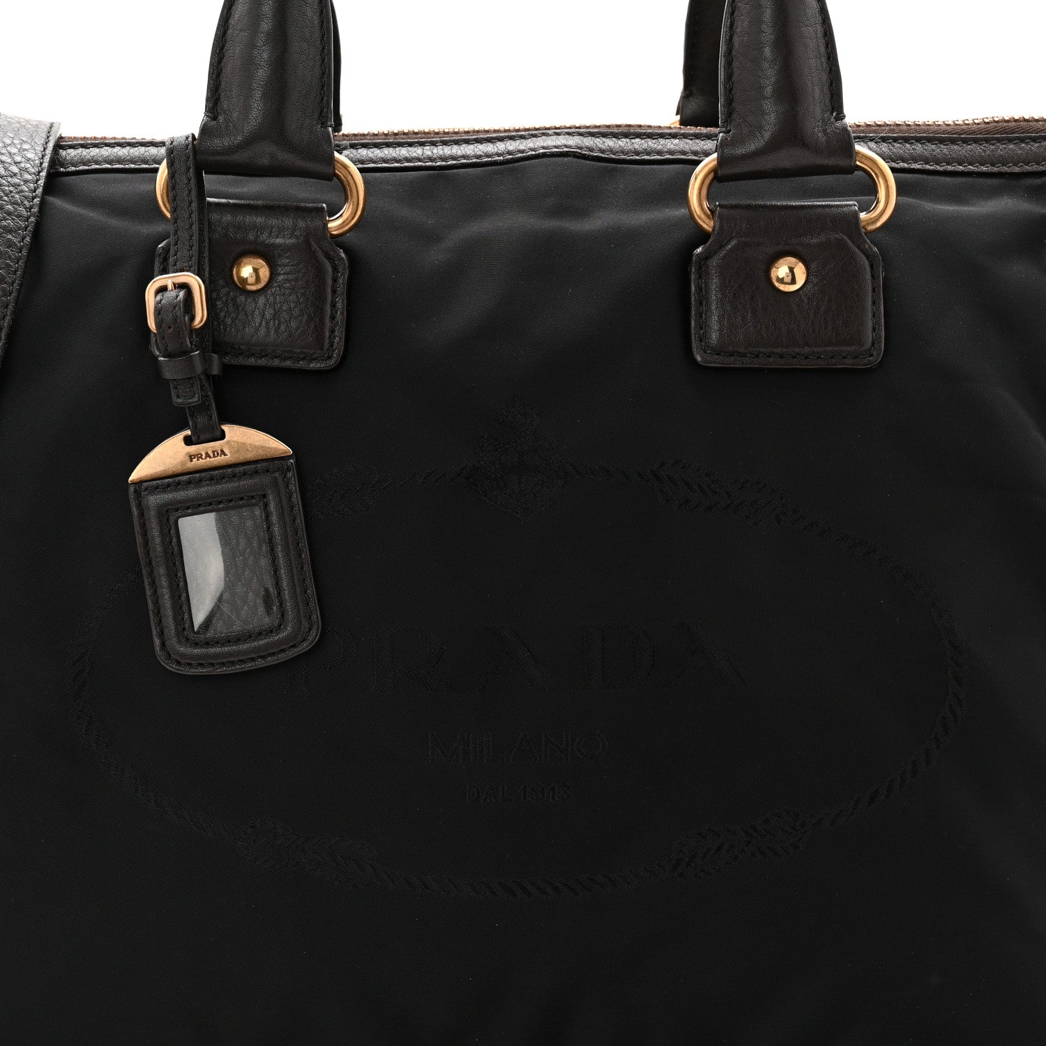 Prada Tessuto Nylon Double Zip Logo Tote Black 1825634 – FASHIONPHILE