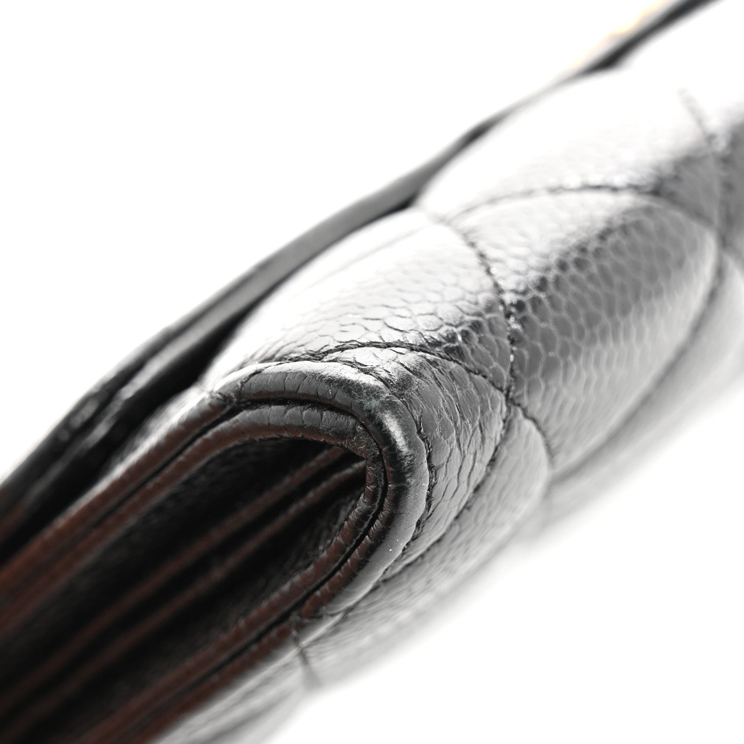 Chanel Caviar Quilted Large Gusset Flap Wallet Black 12 of 14