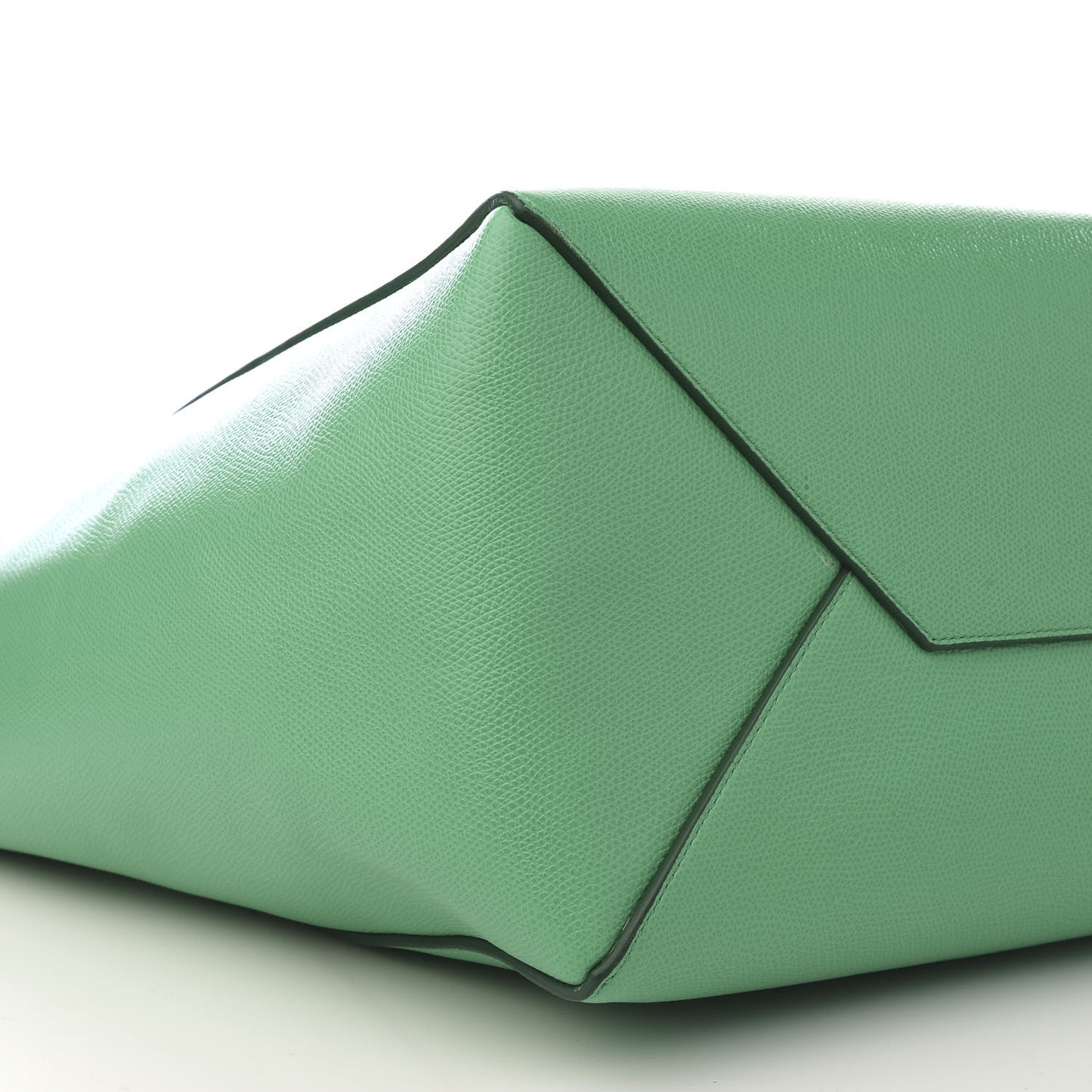 Grained Calfskin Small Horizontal Cabas Phantom Mint