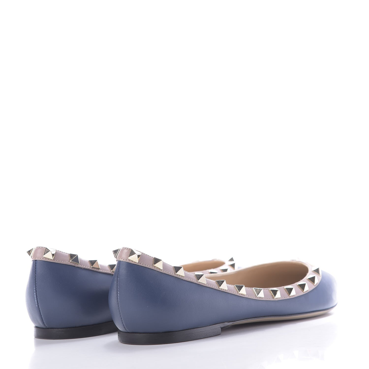 Valentino Garavani Nappa Rockstud Ballerina Flats 39 Light Ocean Poudre 4 of 10
