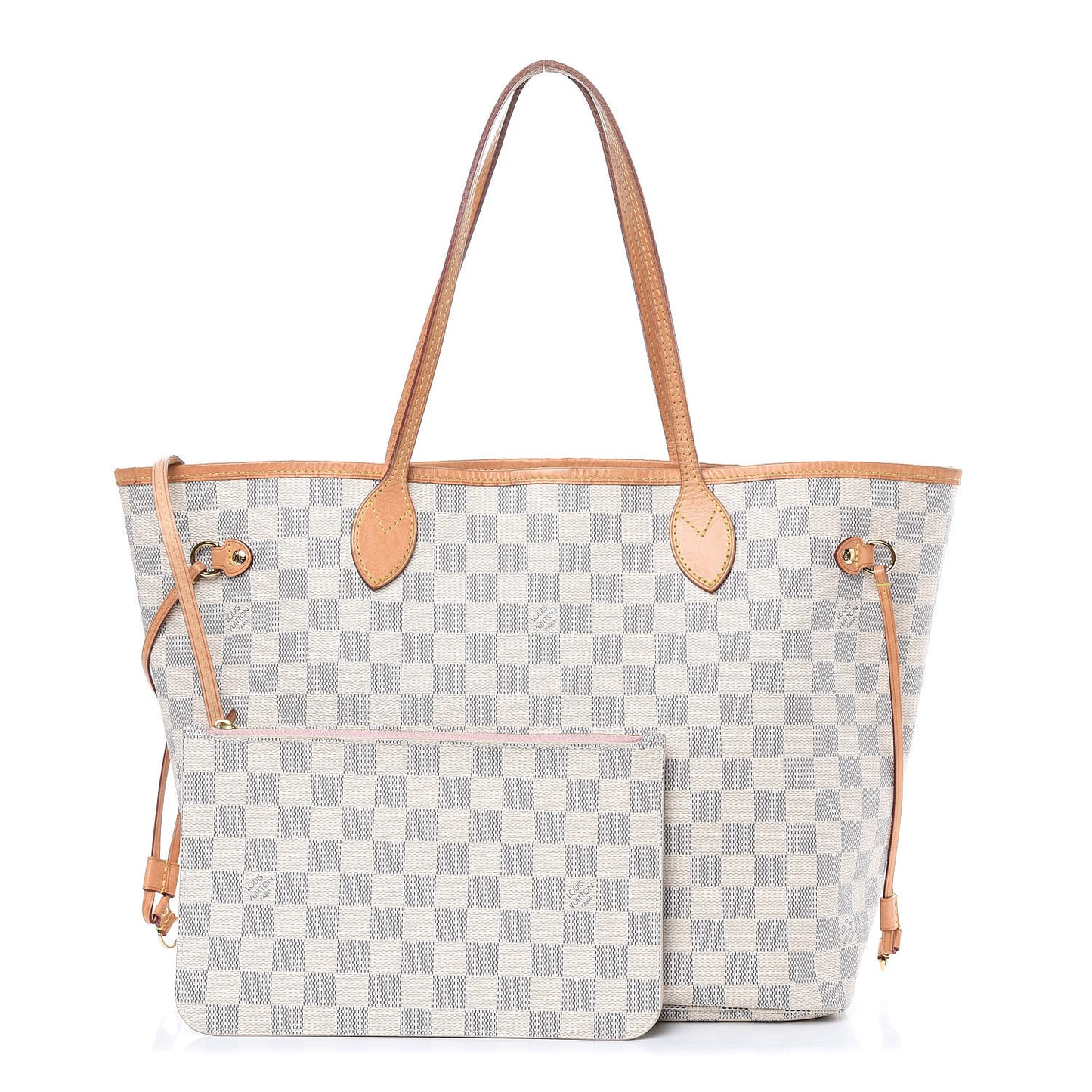 Damier Azur Neo Neverfull MM Rose Ballerine