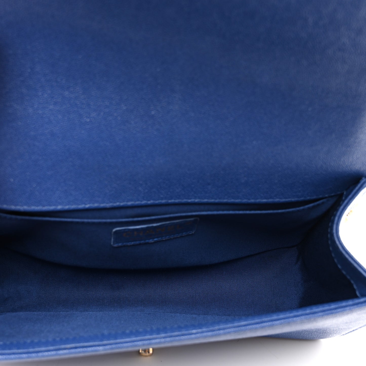 Caviar Quilted Medium Boy Flap Blue