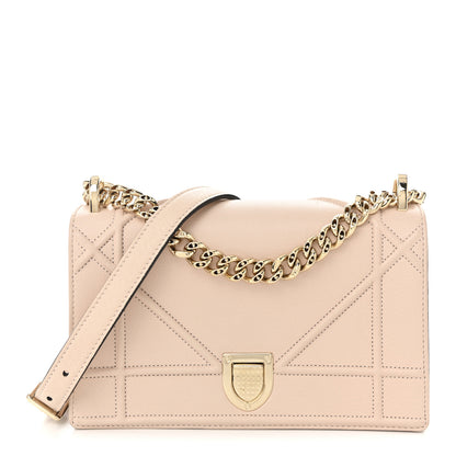 Christian Dior Grained Calfskin Small Diorama Flap Bag Nude 1 of 9