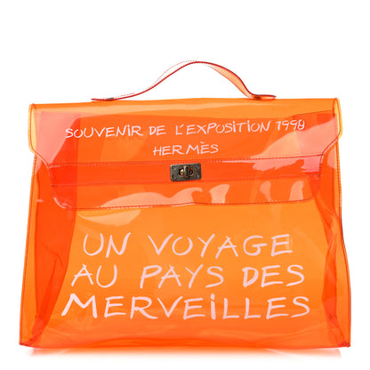 Hermes Vinyl Souvenir De L'Exposition Kelly Orange 1 of 15