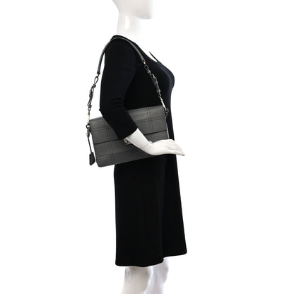 Prada Saffiano Soft Stitched Sound Shoulder Bag Marmo 2 of 9