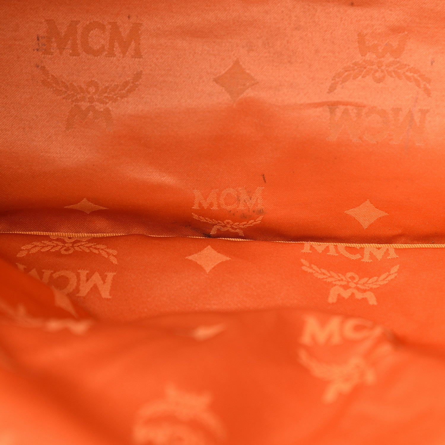 MCM Visetos Side Stud Large Stark Backpack Orange 14 of 21