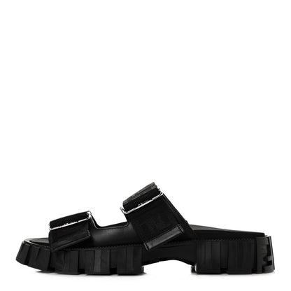 Fendi Fabric FF Mens Fendi Force Lug Sole Sandals 6 Black 1 of 9