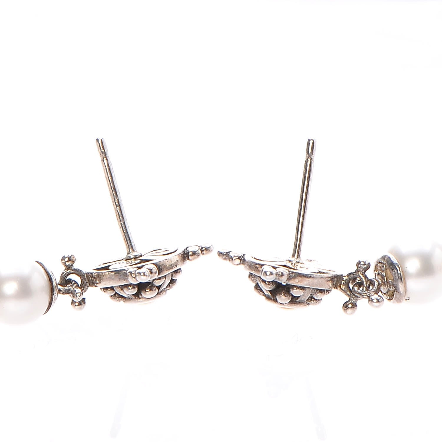 John Hardy Sterling Silver 18K Yellow Gold Pearl Jaisalmer Drop Earrings 3 of 7