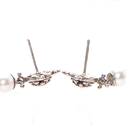 John Hardy Sterling Silver 18K Yellow Gold Pearl Jaisalmer Drop Earrings 3 of 7