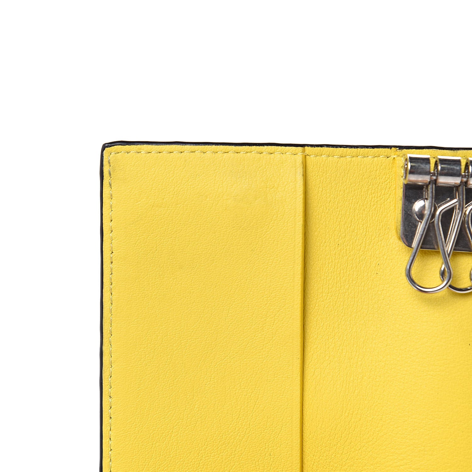 Celine Drummed Calfskin Key Case Souris 6 of 8