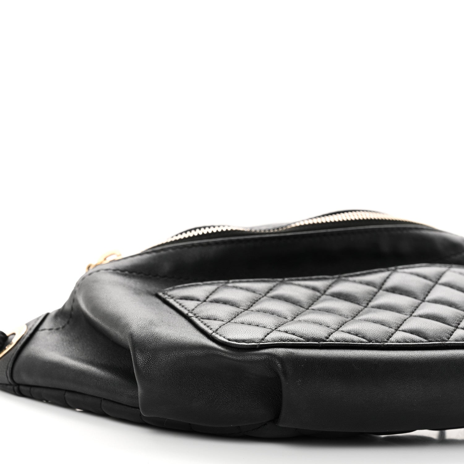 Chanel Lambskin Quilted Waist Bag Fanny Pack Black 9 of 10