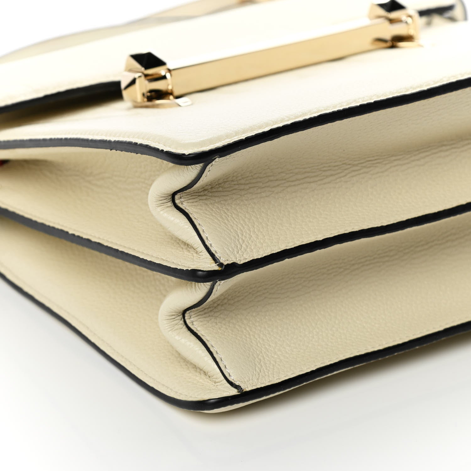 Valentino Garavani Grainy Calfskin Embossed VLTN Uptown Top Handle Bag Ivory 7 of 9