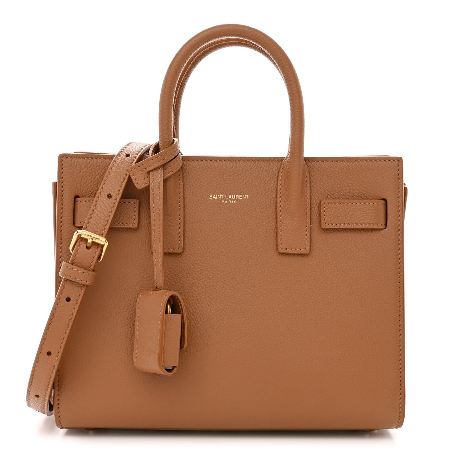 Grained Calfskin Nano Sac De Jour Cinnamon