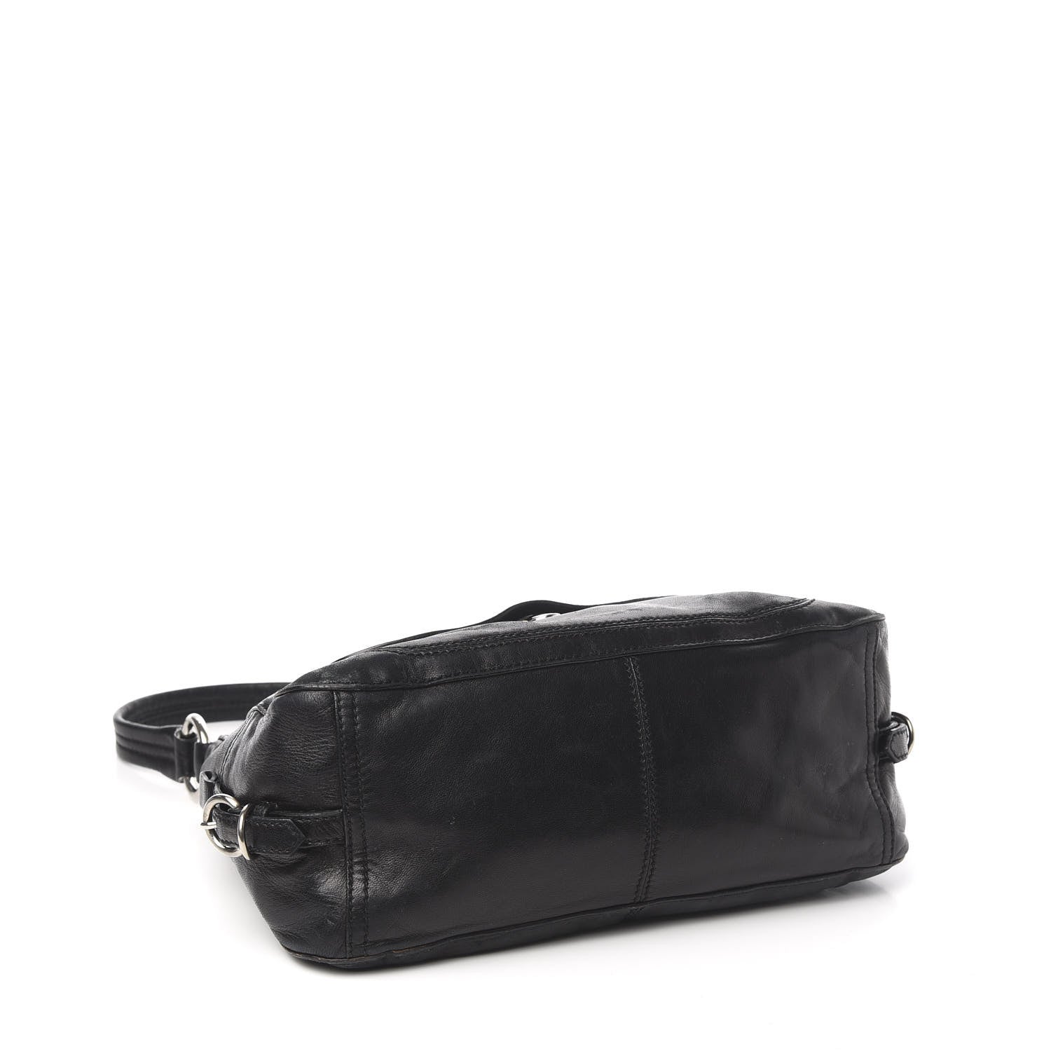 Prada Soft Calfskin Hobo Black 4 of 11