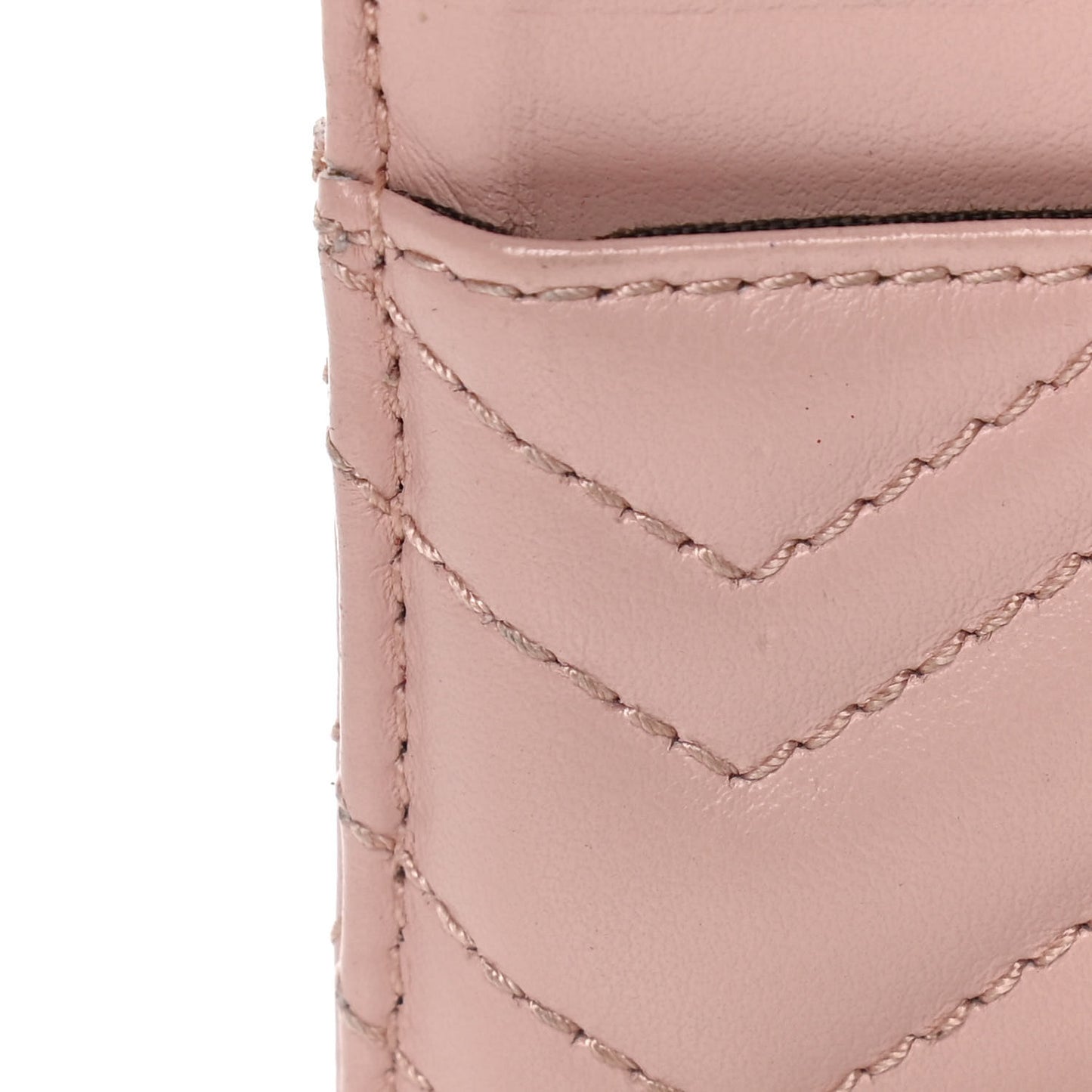 Calfskin Matelasse GG Marmont Card Holder Perfect Pink