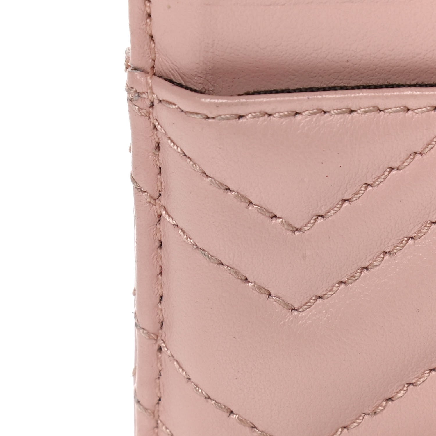 Gucci Calfskin Matelasse GG Marmont Card Holder Perfect Pink 6 of 9