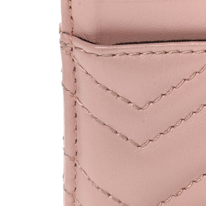 Gucci Calfskin Matelasse GG Marmont Card Holder Perfect Pink 6 of 9