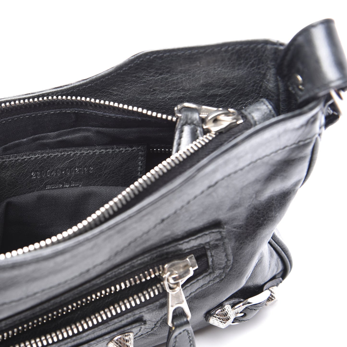 Agneau Giant 12 Silver Hardware Hip Black