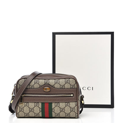 Gucci GG Supreme Monogram Web Mini Ophidia Shoulder Bag Brown 11 of 11