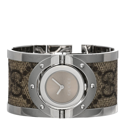 Gucci Stainless Steel Canvas 33mm Twirl Monogram Quartz Watch Brown 2 of 4