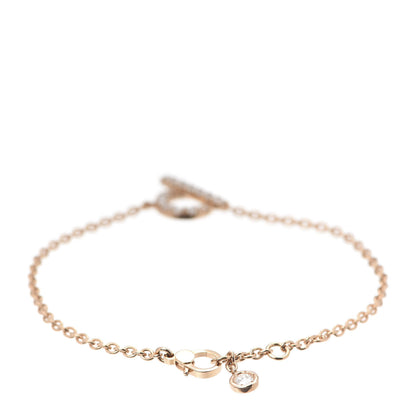 Hermes 18K Rose Gold Diamond Finesse Bracelet ST 3 of 5
