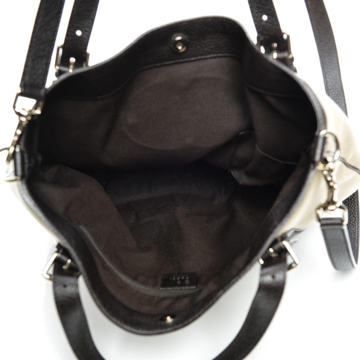 Gucci Canvas Britt Tote Dark Brown 5 of 9
