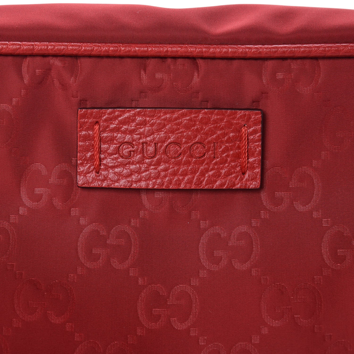 Gucci Nylon Monogram Dolmias Pouch Vibrant Red 6 of 11