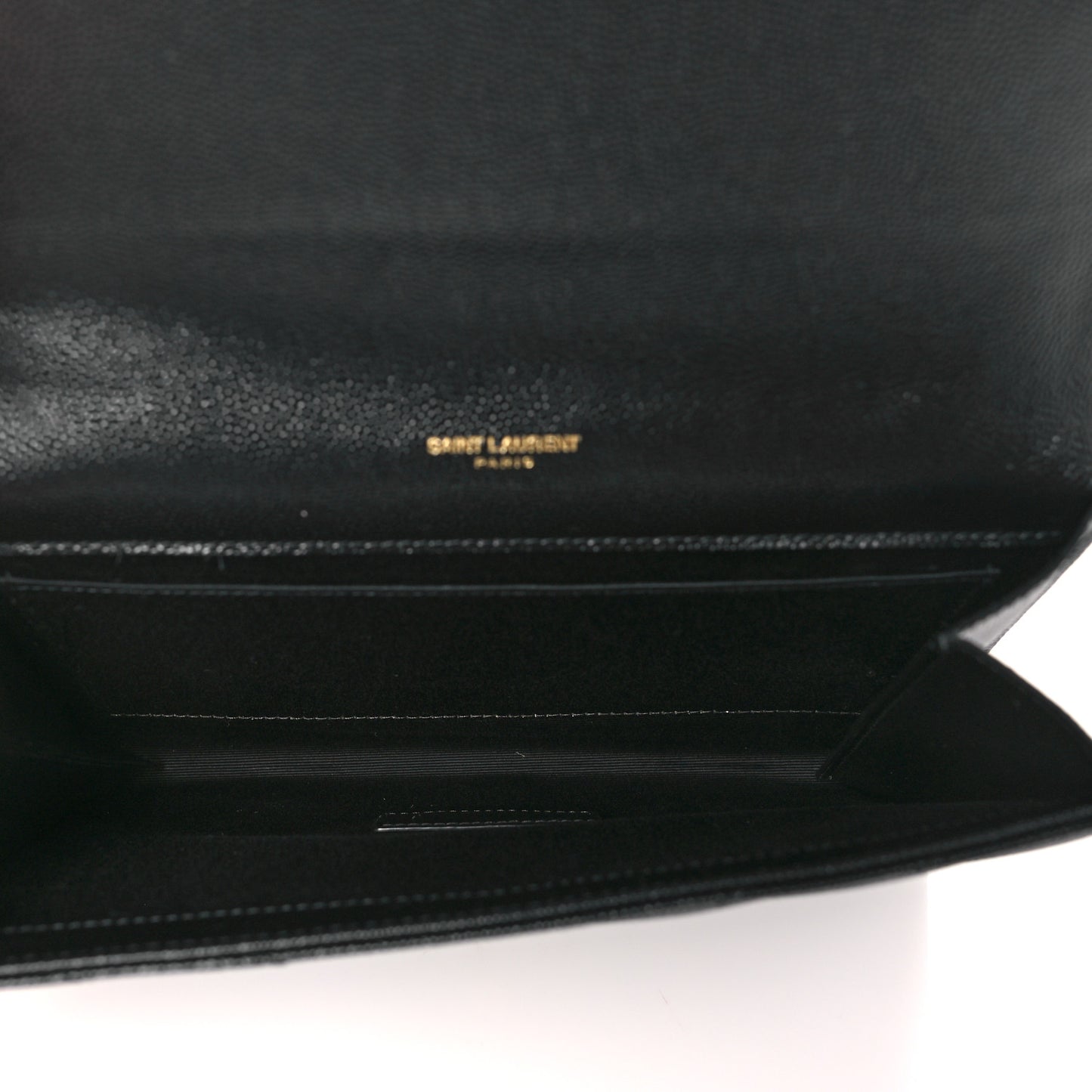 Grain De Poudre Matelasse Chevron Monogram Envelope Clutch Black
