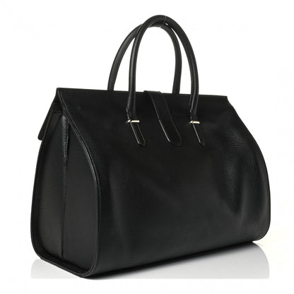 Balenciaga Grained Calfskin M Tube Round Tote Black 2 of 7