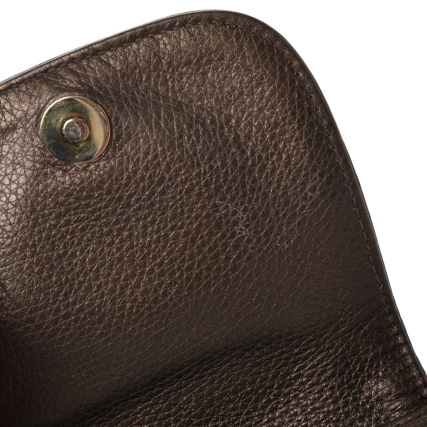 Metallic Pebbled Calfskin Small 1973 Chain Shoulder Bag Winter Leaf