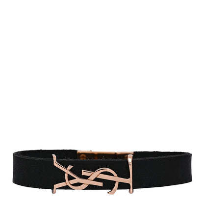 Saint Laurent Calfskin Opyum Bracelet S Black 1 of 5