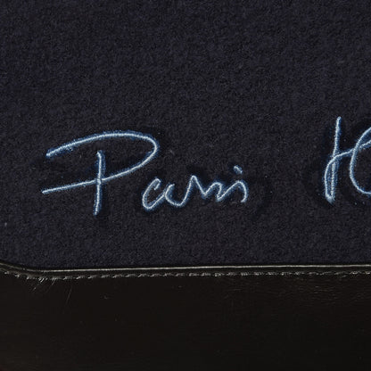 Chanel Wool Embroidered Medium Gabrielle Hobo Dark Navy Blue 11 of 14
