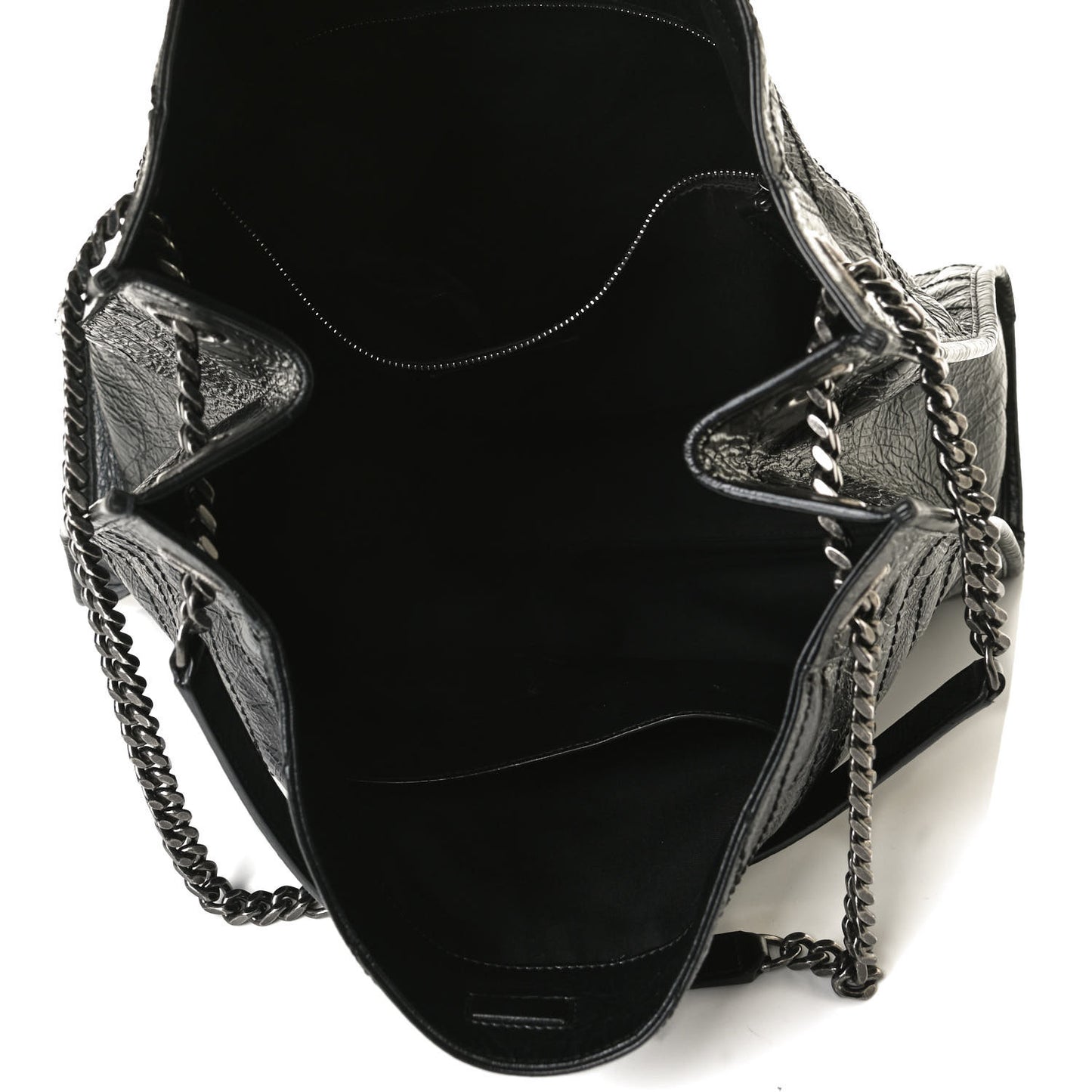 Crinkled Calfskin Matelasse Monogram Niki Shoulder Bag Black